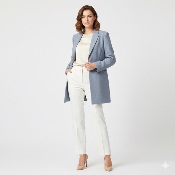 Pendleton Pants - Vintage Pendleton Blazer Womens Size 14 Blue 100% Virgin Wool Jacket Made In USA